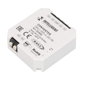 1Ленты светодиодные intelligent arlight конвертер dali-309-4-d2-in (dali-bus, free purpose) (intelligent arlight, пластик) | 032882 | arlight выгодная цена