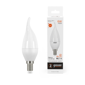 Лампы (источники света) лампа светодиодная led elementary свеча на ветру 6w e14 420lm 3000k | 34116 | gauss выгодная цена