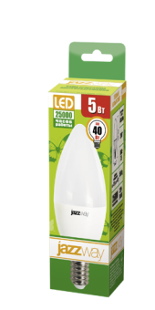 1Лампы (источники света) лампа светодиодная led 5вт e14 220в 3000к pled- eco-c37 свеча | 1036834a | jazzway выгодная цена