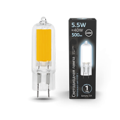Лампы (источники света) лампа светодиодная black led g4 ac220-240v 5.5w 500lm 4100k glass | 107807205 | gauss выгодная цена