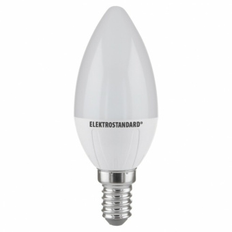 1Лампы (источники света) лампа светодиодная свеча сd led 6w 6500k e14 | a034850 | elektrostandard выгодная цена