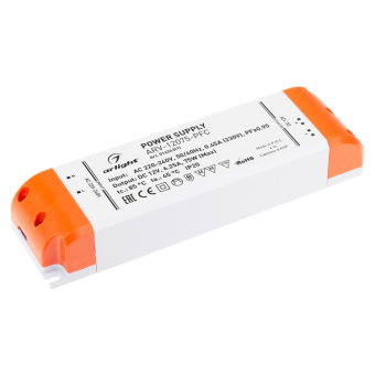 1Ленты светодиодные блок питания arv-12075-pfc (12v, 6.25a, 75w) (arlight, ip20 пластик, 2 года) | 016243(1) | arlight выгодная цена