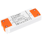 Ленты светодиодные блок питания arv-sn12020-flat-b (12v, 1.67a, 20w) | 029277 | arlight выгодная цена