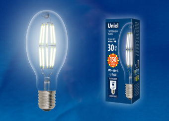 1Лампы (источники света) лампа светодиодная промышленная led-ed90-30w/dw/e40/cl glp05tr led мощная, прозр. 4000к | ul-00003761 | uniel выгодная цена