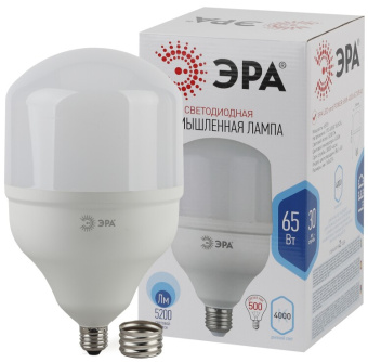 1Лампы (источники света) лампа светодиодная промышленная led power t160-65w-4000-e27/e40 (диод, колок, 65вт, нейтр, e27/e40) (12/144) | б0049586 | эра выгодная цена