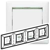 1Розетки, выключатели, звонки электрические valena бел/кристалл рамка 4-ая гориз | 774464 | legrand выгодная цена