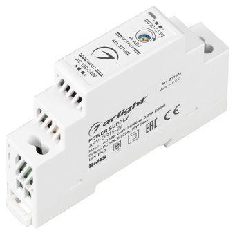 1Ленты светодиодные блок питания arv-dr15-24 (24v, 0.63a, 15w) (arlight, ip20 din-рейка) | 031084 | arlight выгодная цена