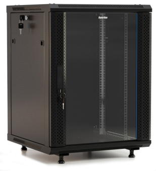 1Шкафы и стойки телекоммуникационные 19 twb-fc-2245-gp-ral9004 шкаф настенный 19-дюймовый (19"), 22u, 1098x600х450мм, стеклянная дверь с перфорацией по бокам, цвет черн.| 395578 | hyperline выгодная цена