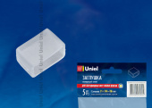 Ленты светодиодные заглушка для led ленты 5050, 14-16 мм, прозрачный, ucw-k14 clear 005 polybag 5 шт/упак | 10836 | uniel выгодная цена