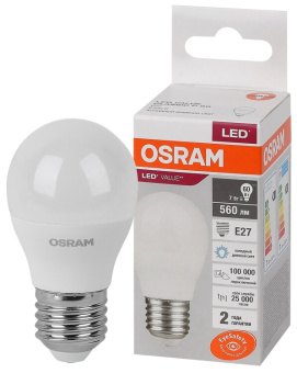 1Лампы (источники света) лампа светодиодная led value cl- p 7w/865 230v e27 10x1 | 4058075579866 | osram выгодная цена