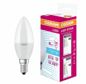 Лампы (источники света) лампа светодиодная led star classic b 8вт, матовая колба, е14 lsclb75 8w/840 230v e14 10x1 ru | 4058075210714 | osram выгодная цена