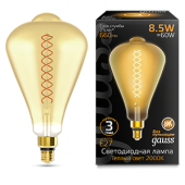 Лампы (источники света) лампа светодиодная led filament st164 e27 8.5w amber 660lm 2000k 1/6 | 157802105 | gauss выгодная цена