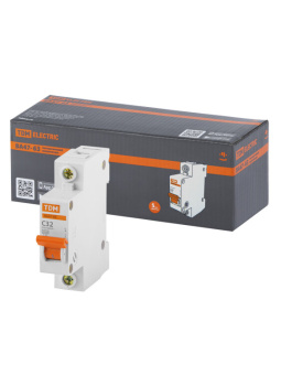 1Модульное оборудование (выключатели, УЗО, АВДТ,  УЗДП) выключатель автоматический однополюсный ва47-63 32а c 4,5ка | sq0218-0006 | tdm выгодная цена