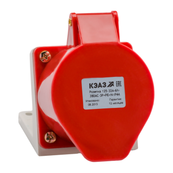 1Разъемы промышленные розетка 125-32а-6h-380ac-3p+pe+n-ip44 | 222757 | кэаз выгодная цена