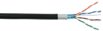 1Кабель витая пара (UTP, FTP) каб. в. п. f/utp кат. 5e 4х2х24awg solid lszh/ldpe чер. | lc3-c5e04-389 | itk выгодная цена
