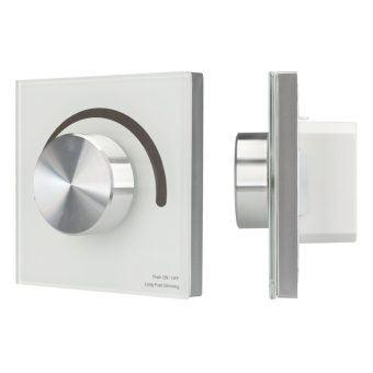 1Ленты светодиодные панель smart-p98-dim-g-in white (230v, 1.5a, 0/1-10v, rotary, 2.4g) (arlight, стекло) | 028432 | arlight выгодная цена