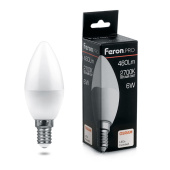 Лампы (источники света) лампа светодиодная .pro lb-1306 свеча e14 6w 2700k osram led | 38044 | feron выгодная цена