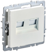 Розетки, выключатели, звонки электрические brite розетка комп. 2-ая rj45 кат.5e рк10-2-брж жемчужный | br-k20-1-k36 | iek выгодная цена