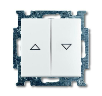 1Розетки, выключатели, звонки электрические abb basic 55 альп. белый выключатель жалюзийный | 1012-0-2140 | 2cka001012a2140 | abb выгодная цена