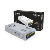 Ленты светодиодные блок питания 360w 24v ip20 1/36 | 202002400 | gauss выгодная цена