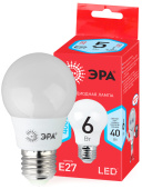 Лампы (источники света) лампа светодиодная red line eco led a55-6w-840-e2 e27 / е27 6вт груша нейтральный белый свет | б0028007 | эра выгодная цена