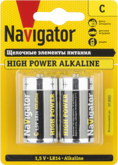 1Элементы питания и аккумуляторы элемент питания nbt-ne-lr14-bp2 | 94754 | navigator выгодная цена