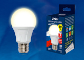 Лампы (источники света) лампа светодиодная led-a60 8w/ww/e27/fr plp01wh led. "груша", матовая. серия яркая, пр-во россия, 3000k | ul-00001522 | uniel выгодная цена