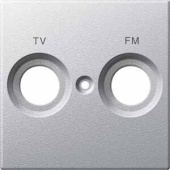Розетки, выключатели, звонки электрические цент.плата с маркировкой fm и tv алюм | mtn299560 | schneider electric выгодная цена
