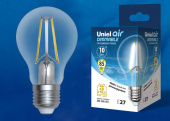 Лампы (источники света) лампа светодиодная led-a60-10w/4000k/e27/cl/dim gla01tr led диммируемая. "груша" прозр серия air. 4000k | ul-00005182 | uniel выгодная цена