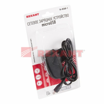 1КОМПЬЮТЕРНЫЕ АКСЕССУАРЫ сетевое зарядное устройство microusb 220 в (сзу) (5 v, max: 1500 ma) шнур 1.2 м черное | 16-0260-1 | rexant выгодная цена