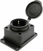 Разъемы каучуковые rst16-31-44 розетка настенная 1-местная c/з, каучук 250в,16а, ip44, серия одри, черный | 39018 | stekker выгодная цена