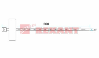 1Изделия для монтажа и опрессовки кабеля хомут под маркер nylon 200x2,5 мм 100 шт. белый | 07-0206 | rexant выгодная цена