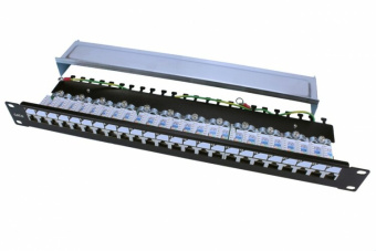 1Патч-панели патч-панель pp3-19-24-8p8c-c6-sh-110d 19", 1u, 24 порта rj-45 полн. экран., категория 6, dual idc, rohs, цвет черный | 246048 | hyperline выгодная цена