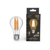 Лампы (источники света) лампа светодиодная filament а70 26w 2600lm 2700к е27 led 1/10/40 | 102902126 | gauss выгодная цена