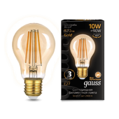 Лампы (источники света) лампа светодиодная  filament а60 10w 820lm 2400к е27 golden led | 102802010 | gauss выгодная цена