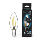 Лампы (источники света) лампа светодиодная led 5вт e14 220в 4100к свеча, диммируемая | 103801205-d | gauss выгодная цена