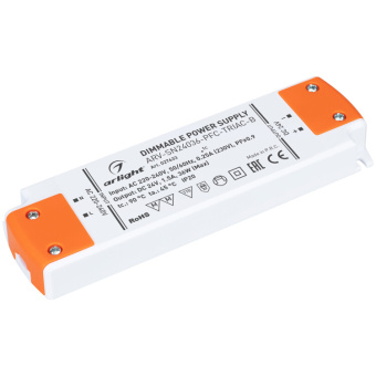 1Ленты светодиодные блок питания arv-sn24036-pfc-triac-b (24v, 1.5a, 36w) | 027633 | arlight выгодная цена