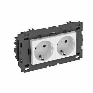 1Розетки, выключатели, звонки электрические розетка двойная 0° modul45connect с з/к, 250 в, 16a (белый) (std-d0c8 rw2) | 6120432 | obo bettermann выгодная цена