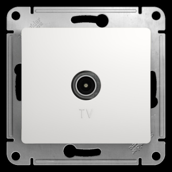 1Розетки, выключатели, звонки электрические glossa белый tv розетка проходная 4db | gsl000192 | se выгодная цена