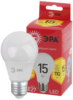 1Лампы (источники света) лампа светодиодная эко led a60-15w-827-e27 r (диод, груша, 15вт, тепл, e27) | б0046355 | эра выгодная цена