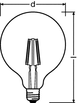 1Лампы (источники света) лампа светодиодная led, золотистая vintage 1906 led dim cl globe125 fil gold 55 dim 7, 5w/825 e27 | 4058075808997 | osram выгодная цена