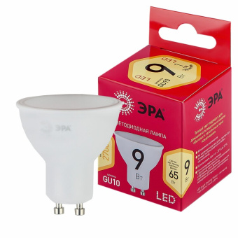 1Лампы (источники света) лампа светодиодная red line led mr16-9w-827-gu10 r gu10 r 9вт софит теплый белый свет | б0050691 | эра выгодная цена