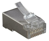 Разъемы RJ разъем под витую пару plug-8p8c-u-c6-sh-100 rj-45(8p8c) кат.6 (50 µ"/ 50м.дюй.),экранир.,универс.(д.одн.имногож.каб.) (100 шт) | 49358 | hyperline выгодная цена