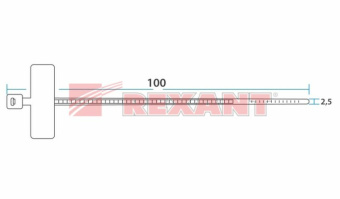 1Изделия для монтажа и опрессовки кабеля хомут под маркер nylon 100x2,5 мм 100 шт. белый | 07-0106 | rexant выгодная цена