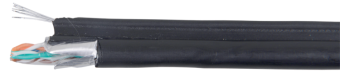 1Кабель витая пара (UTP, FTP) каб. в. п. f/utp кат. 5e 4 пары ldpe 1м трос чер. generica | bc3-c5e04-359-305-g | itk выгодная цена
