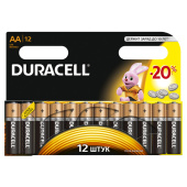 Элементы питания и аккумуляторы элемент питания duracell lr6-12bl basic | c0037388 | duracell выгодная цена
