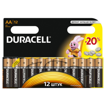 1Элементы питания и аккумуляторы элемент питания duracell lr6-12bl basic | c0037388 | duracell выгодная цена