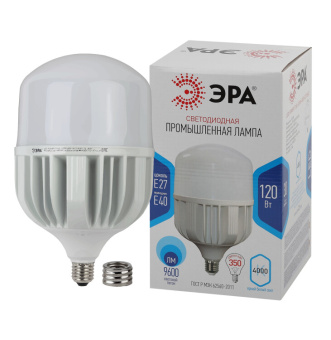 1Лампы (источники света) лампа светодиодная промышленная power led power t160-120w-4000-e27/e40 e27/e40 120вт колокол | б0051793 | эра выгодная цена