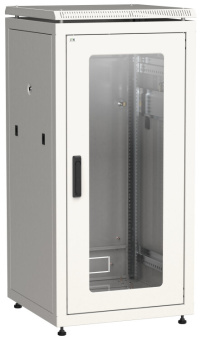 1Шкафы и стойки телекоммуникационные 19 шкаф сетевой 19" linea n 24u 600х800 мм стеклянная передняя дверь серый | ln35-24u68-g | itk выгодная цена
