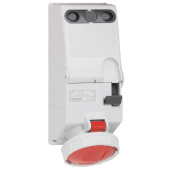 Разъемы промышленные безопасная розетка со щитком - p17 tempra pro - ip66 - 63 a - 380/415 в~ - 3к+з - 125x280 | 057294 | legrand выгодная цена